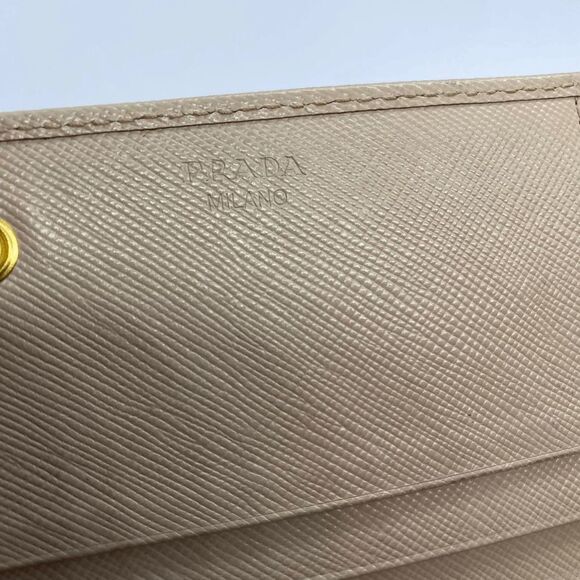 Authentic Prada Milano Beige Leather Long Designer Wallet - Picture 9 of 16